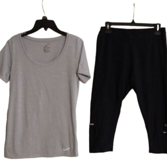 Nike gray xs top & small Capri leggings - Picture 1 of 10